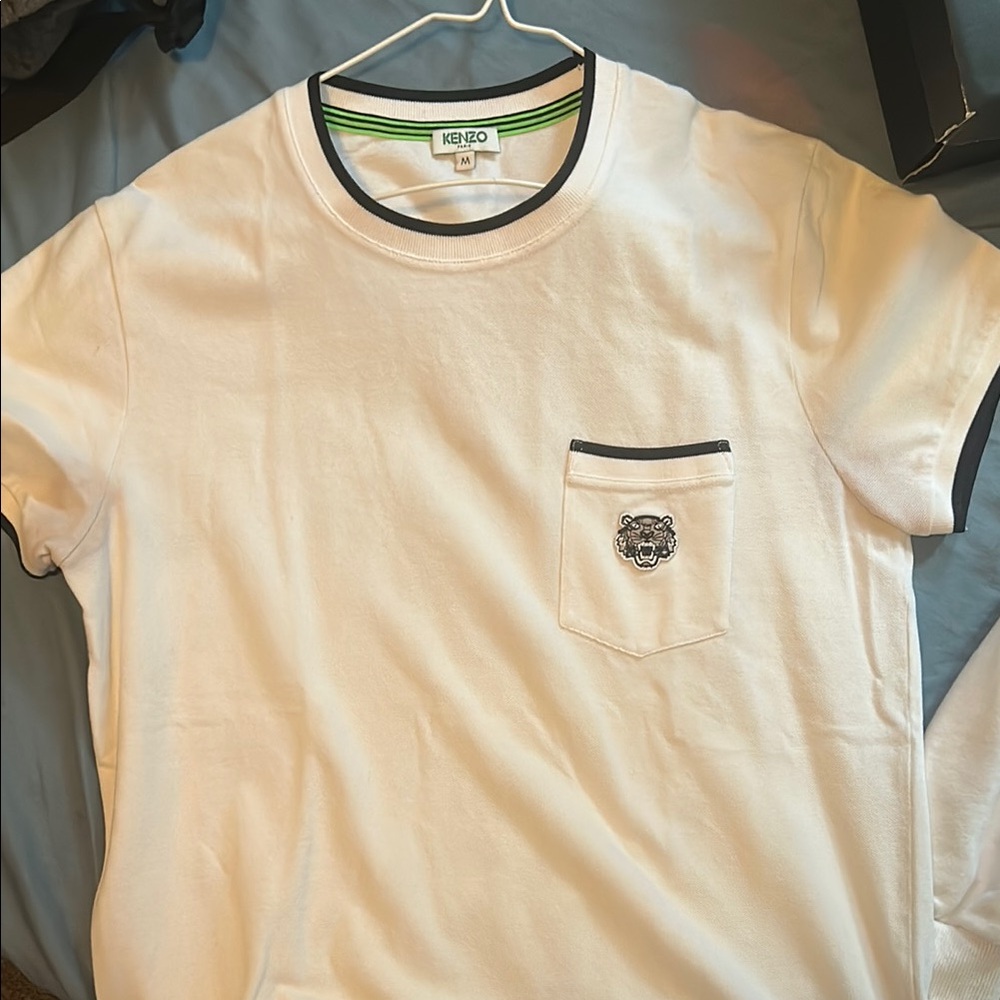 Kenzo White Tee with Black Accents